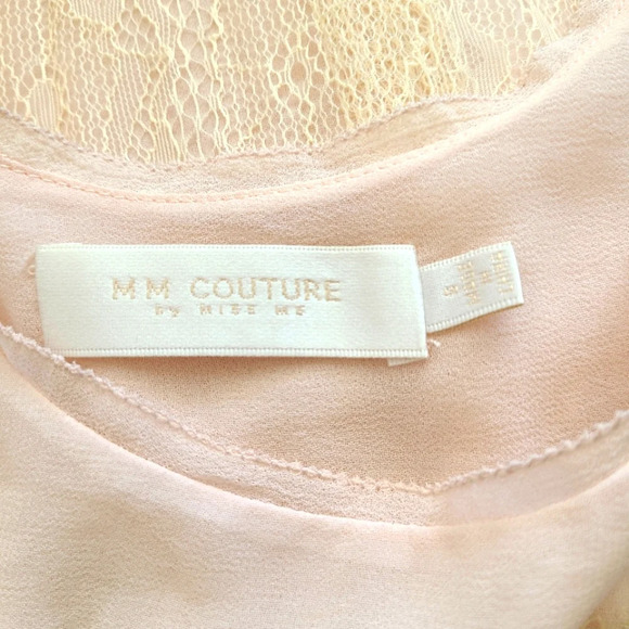 MM Couture Top / Pale Pink Lace Tunic / Size Small - Picture 7 of 7